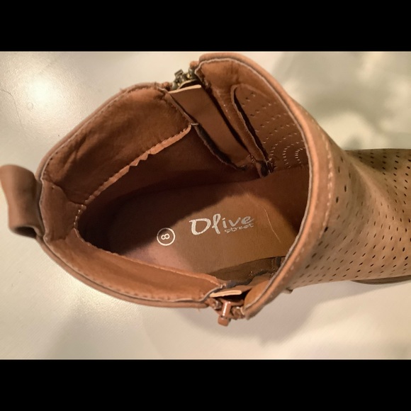 New OLIVE Street Boot Camel Leather Suede 8 - Picture 3 of 4